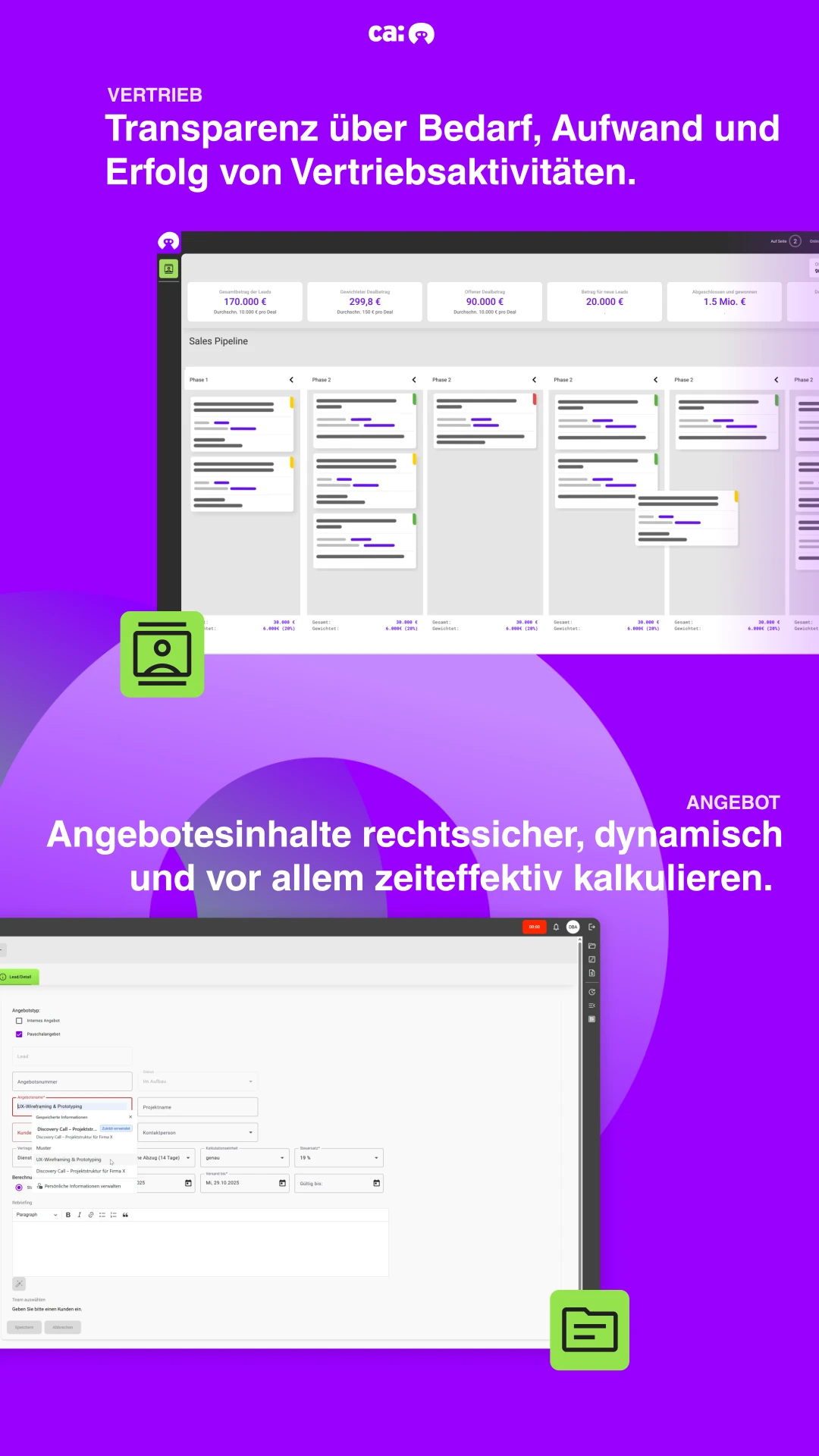 ORÖ CAI Automatisierte Angebotserstellung & Sales-Pipeline