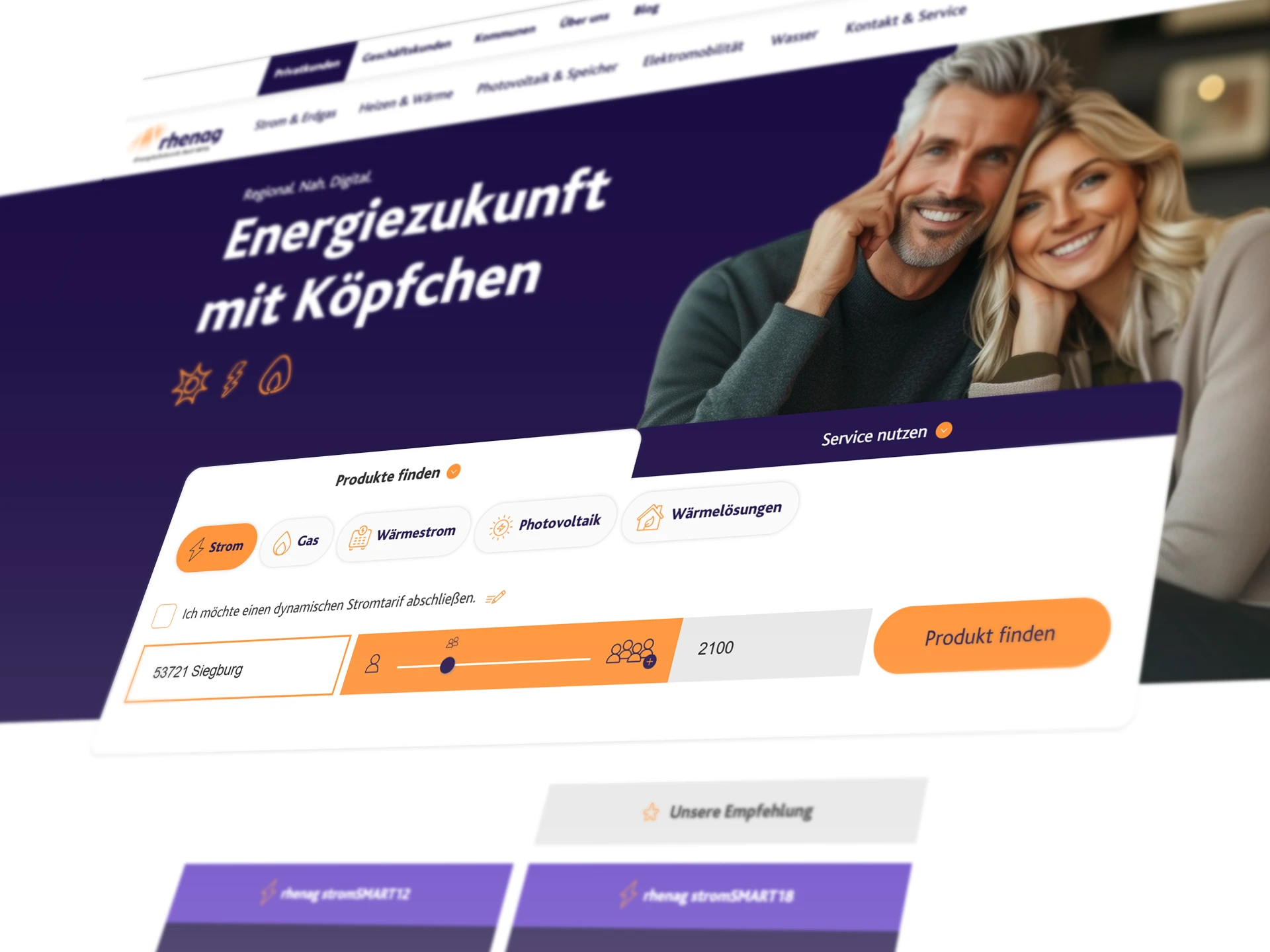 rhenag CMS Relaunch Tarifrechner
